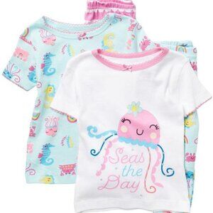 Koala Kids 100% Cotton Seas the Day 4 Piece Pajama Set 12 Month